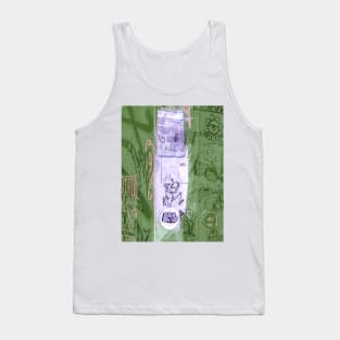 Graffiti Tag Stickers Green Street Art NYC Tank Top